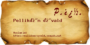 Pellikán Évald névjegykártya